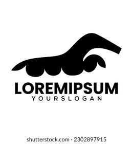 black silhouette swimming icon logo