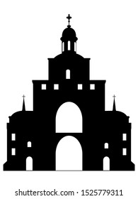 Black Silhouette of Symbol of Vladimir - Dormition Cathedral