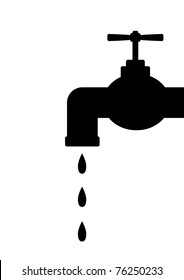 Black silhouette of tap
