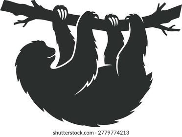 A black silhouette three