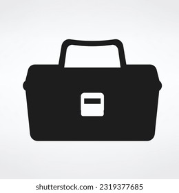 
Black silhouette of Tool box