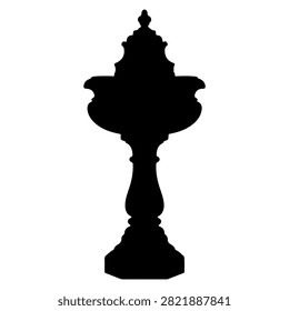 Black silhouette of a traditional chess king piece, symbolizing strategy, leadership, and intellect in board games and competitive play.