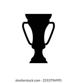 Black silhouette trophy concept graphic