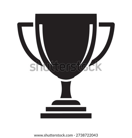 A black silhouette trophy icon