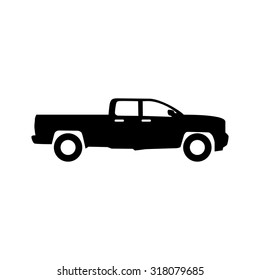 Black Silhouette Truck