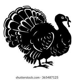 black silhouette turkey