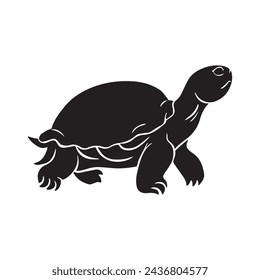  silueta negra de una tortuga
