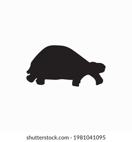 black silhouette turtle icon on white background