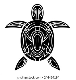 Black Silhouette :  Turtle Symbol
