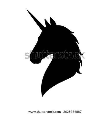 Black Silhouette of a Unicorn vector