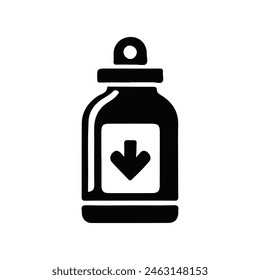 Black silhouette vector art, icon.