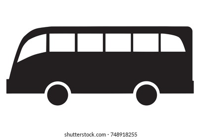 black silhouette vector of a bus