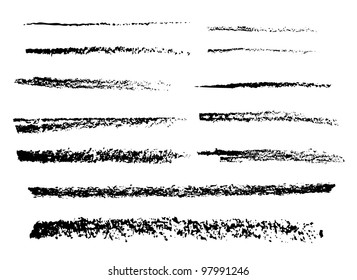 The black silhouette of vector coal brushes