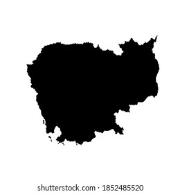 diseño de vector de silueta negra de Camboya