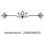 A black silhouette vector illustration featuring a symmetrical floral design element.