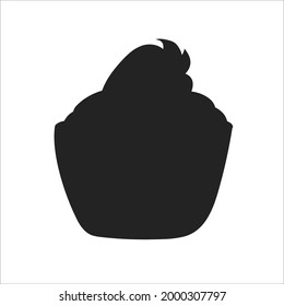 Black silhouette. Vector illustration isolated on white background. Design element. Template for your design, books, stickers, posters, cards, child clothes.