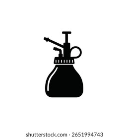 Uma ilustração de vetor de silhueta preta de um senhor de planta contra um fundo branco. O ícone é simples e minimalista em estilo.