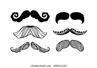 Black silhouette vector mustache