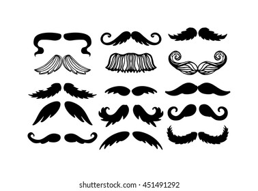 Black silhouette vector mustache