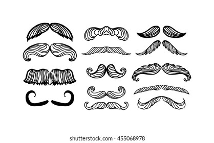 Black silhouette vector mustache