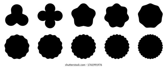 Black silhouette vector shape label icons graphic designs modern style 