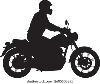 Black silhouette vector of a sport motocross bike with a rider jumping