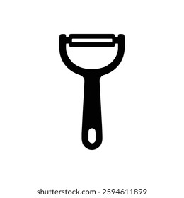 Black silhouette of a vegetable peeler