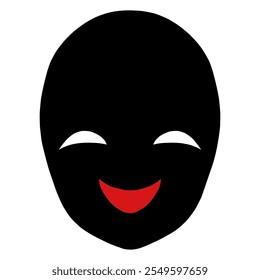 Black silhouette villain face icon