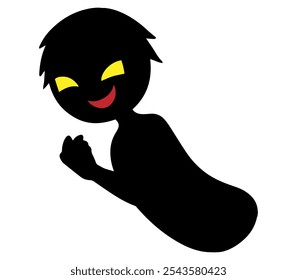 Black silhouette of a villain image