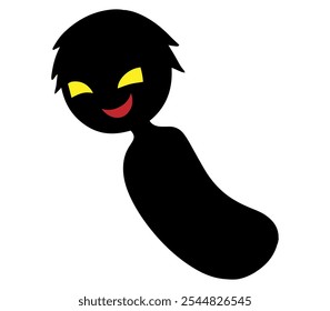 Black silhouette of a villain image