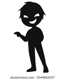 Black silhouette of a villain image