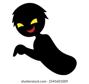 Black silhouette of a villain image