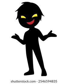 Black silhouette of a villain image