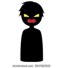 Black silhouette of a villain image