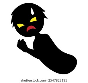 Black silhouette of a villain image