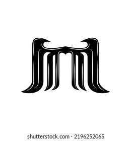 Black silhouette wing design vector isolated