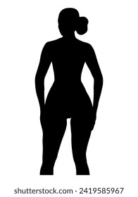 black silhouette woman figure body outline