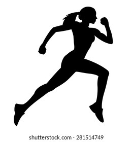 Woman Running Silhouette Images, Stock Photos & Vectors ...