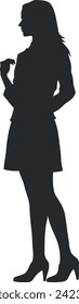 black silhouette of a woman without background