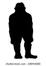 Black Silhouette Of Yeti