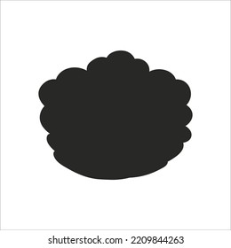 Black silhouette.Design element. Template for your design, books, stickers, posters, cards, child clothes. Isolated on white background. Vector illustration.