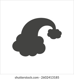 Black silhouette.Design element. Template for your design, books, stickers, posters, cards, child clothes. Isolated on white background. Vector illustration.