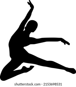 Black Silhouettes Ballerina Free Vector Stock Vector (Royalty Free ...