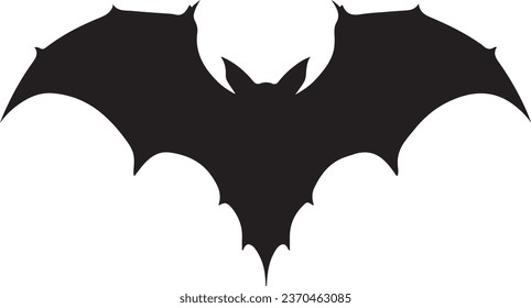Black silhouettes of bats set isolated on white background halloween silhouette icon set 
