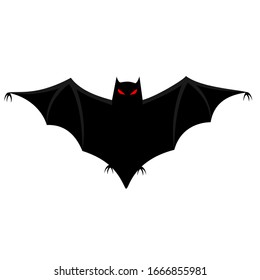 Black silhouettes bat-shaped vector image The transmission of CORONA and COVID-19 viruses in China.