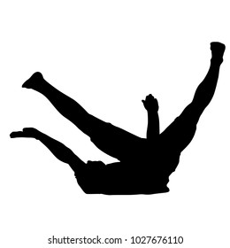 Black Silhouettes Breakdancer On White Background Stock Vector (Royalty ...