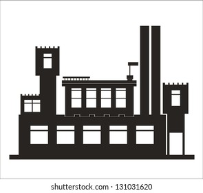 Black silhouettes of castles