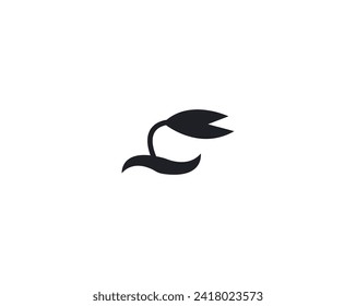 Black silhouettes of flowers (freesia, tulips, alstroemeria, and forget-me-not flowers) isolated on a white background. Vector illustration