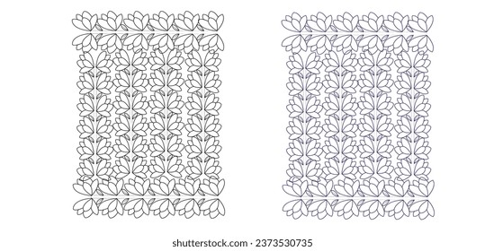 Black silhouettes of grass and flowers isolated on white background pro vector