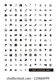 black silhouettes icons over white background. vector